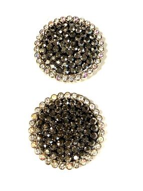 Lindsay Phillips Round Smokey Gem Interchangeable Shoe Jewelry Snaps